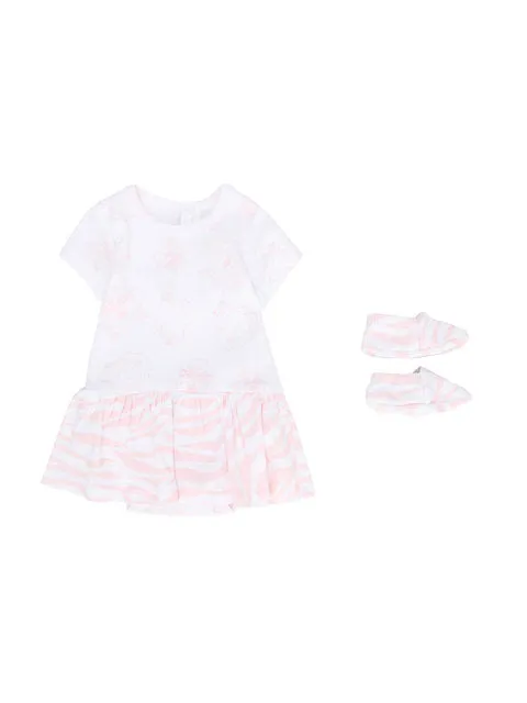 Kenzo Kids tiger print dress pink