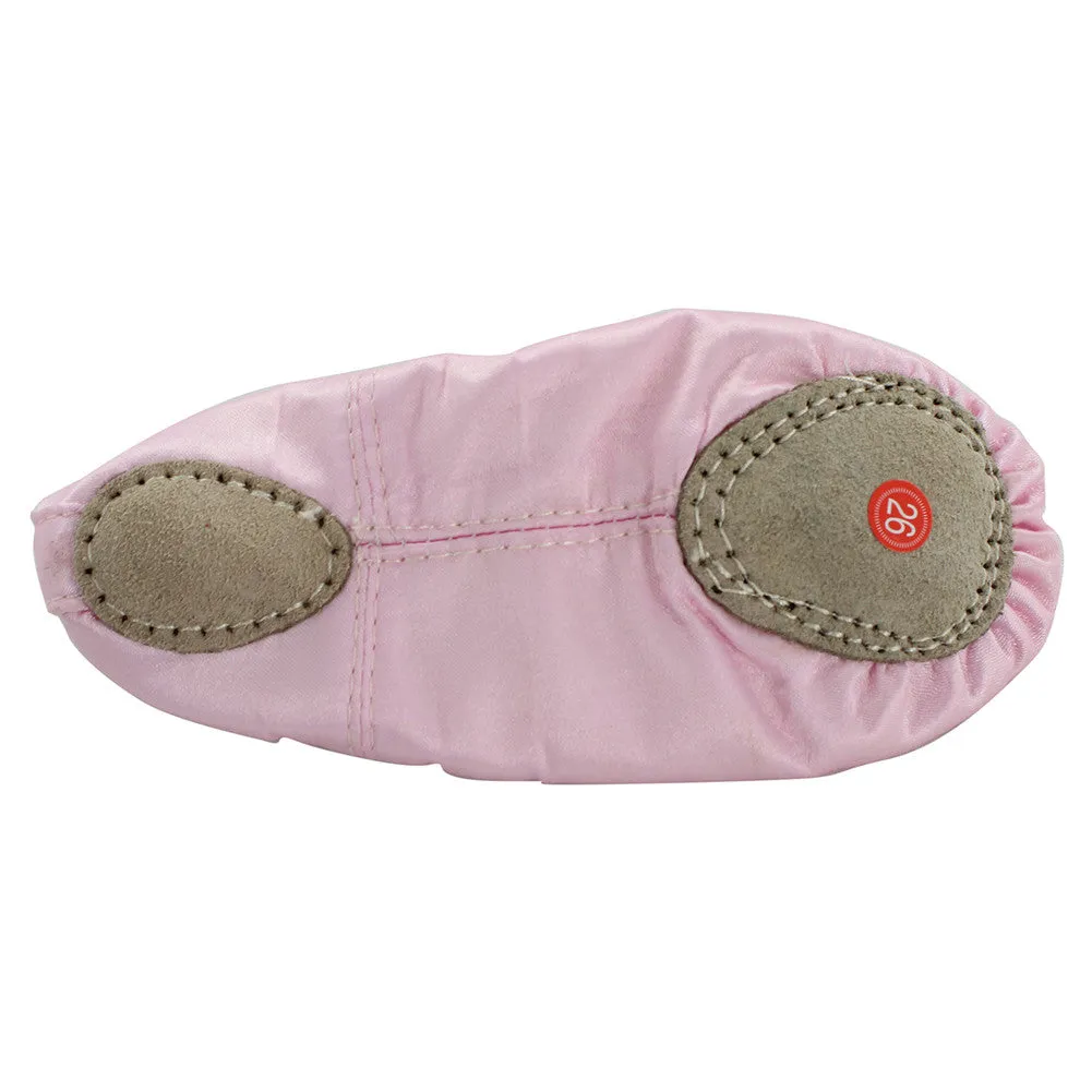 Kid Girl's Satin Pink Basic Yoga Dance Practice Shoes