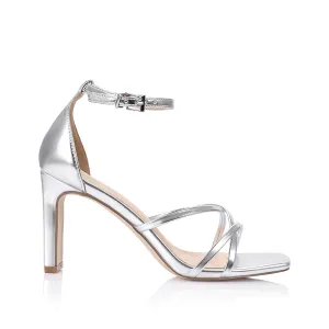 Kingdom II Block Heel Sandals - Silver Smooth
