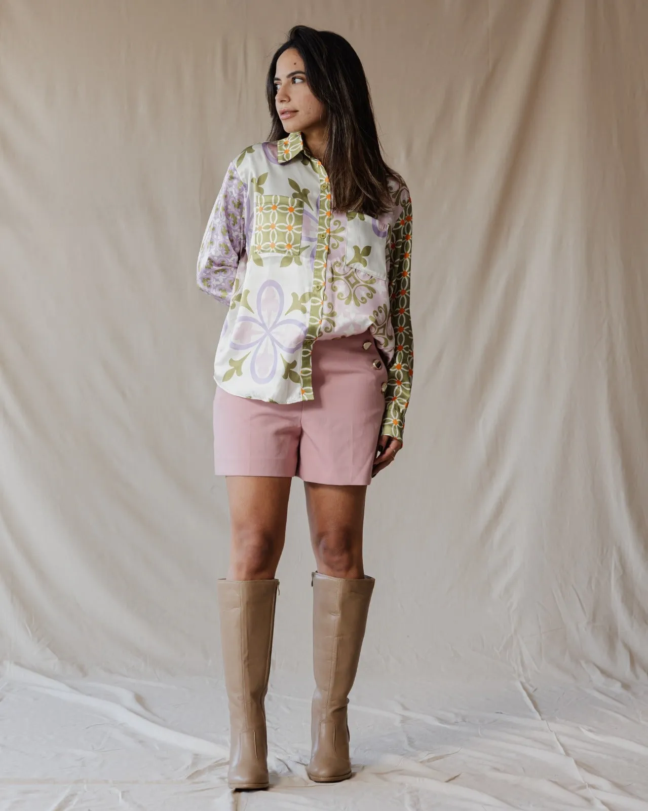 Knee High Leather Boots Cafe
