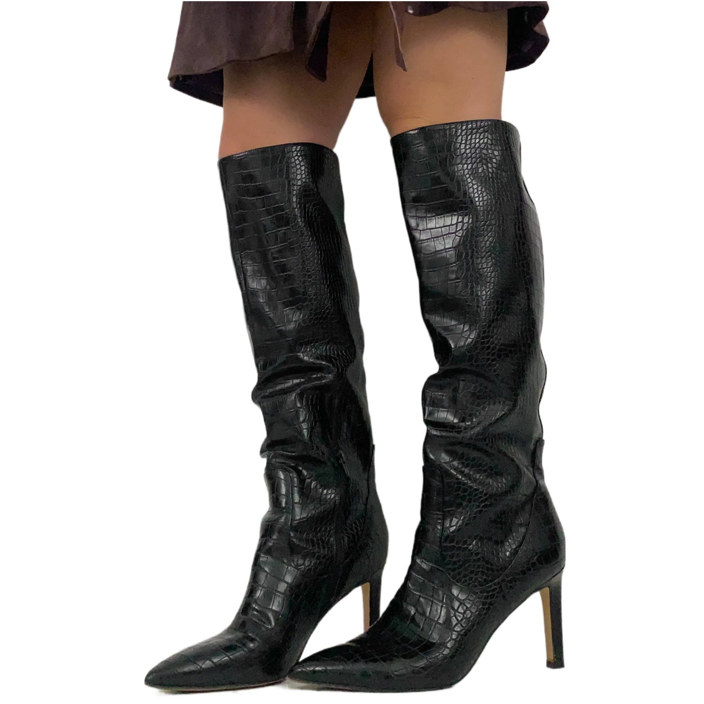 Knee High Patent Leather Boots (10)