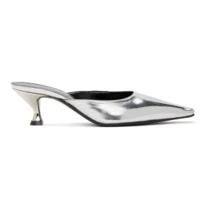 Kwaidan Editions Metallic Pointy Toe Kitten Heel Mule