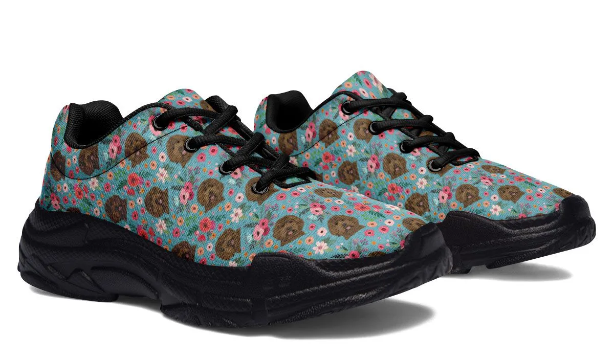 Labradoodle Flower Chunky Sneakers