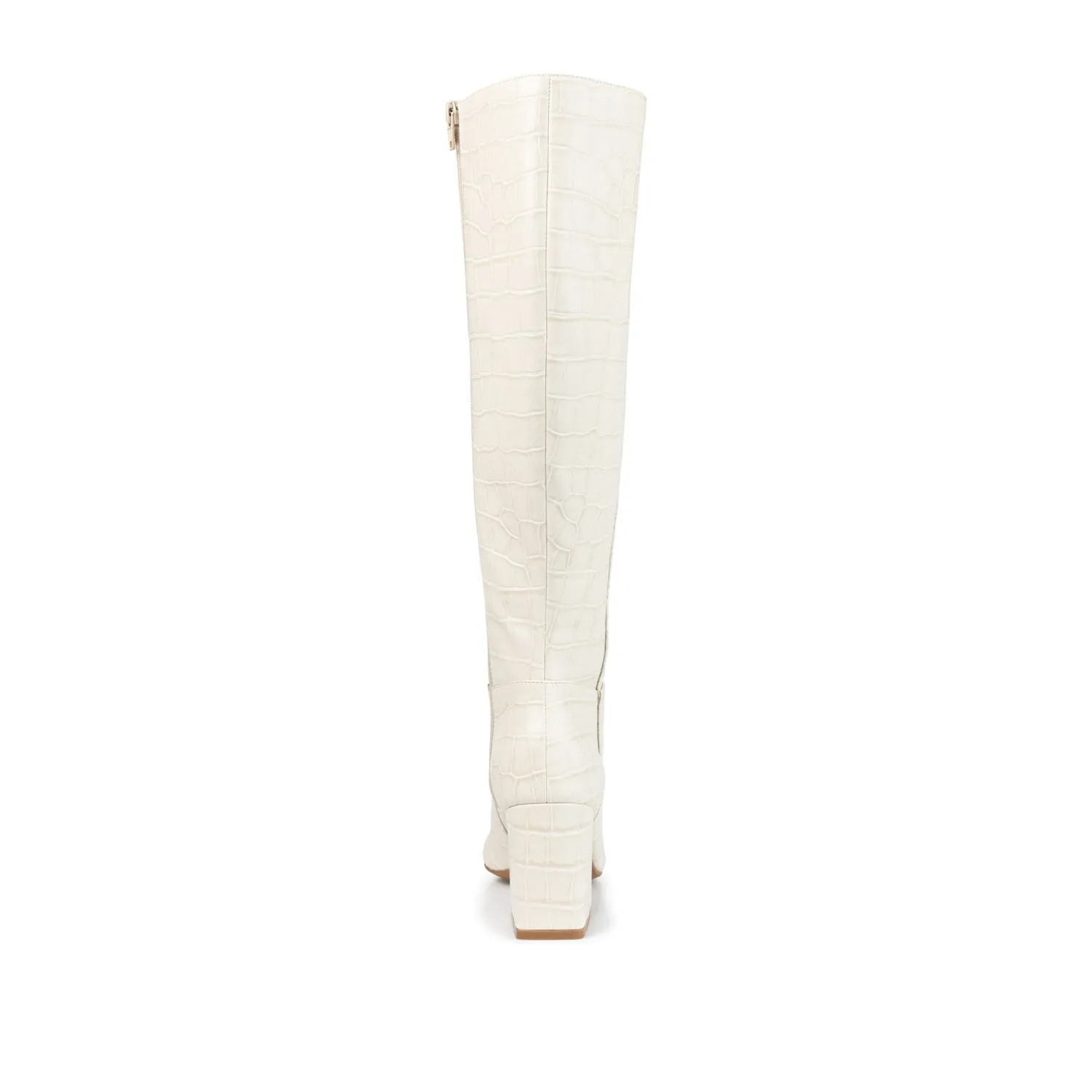 LANDREE KNEE-HIGH BOOTS IN FAUX LEATHER
