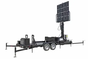Larson Electronics 60' Pneumatic Megatower™ on 21 Foot Trailer - (16) 500 Watt LED Lights - 14KW Genset - 110 Gallons
