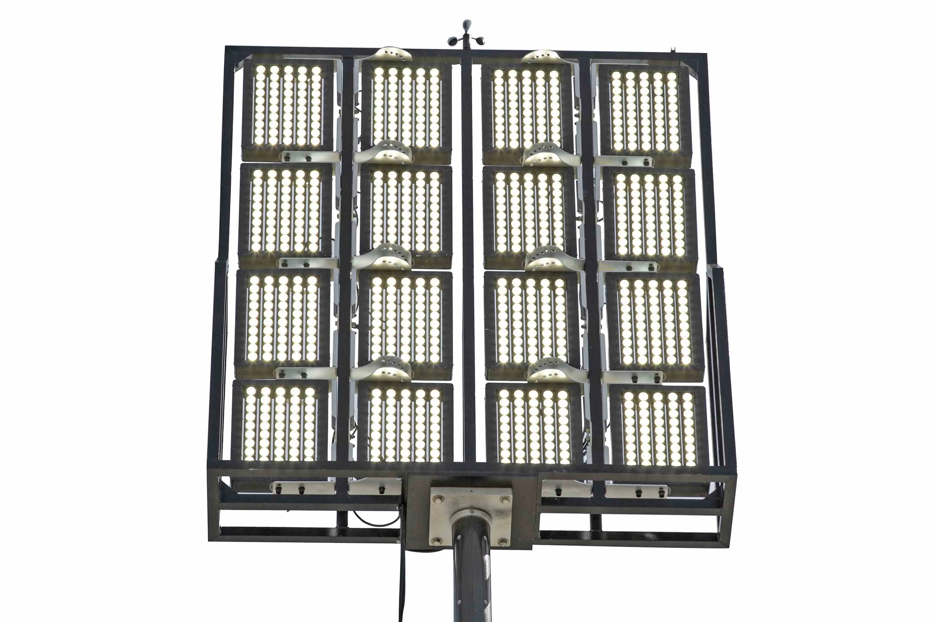 Larson Electronics 60' Pneumatic Megatower™ on 21 Foot Trailer - (16) 500 Watt LED Lights - 14KW Genset - 110 Gallons
