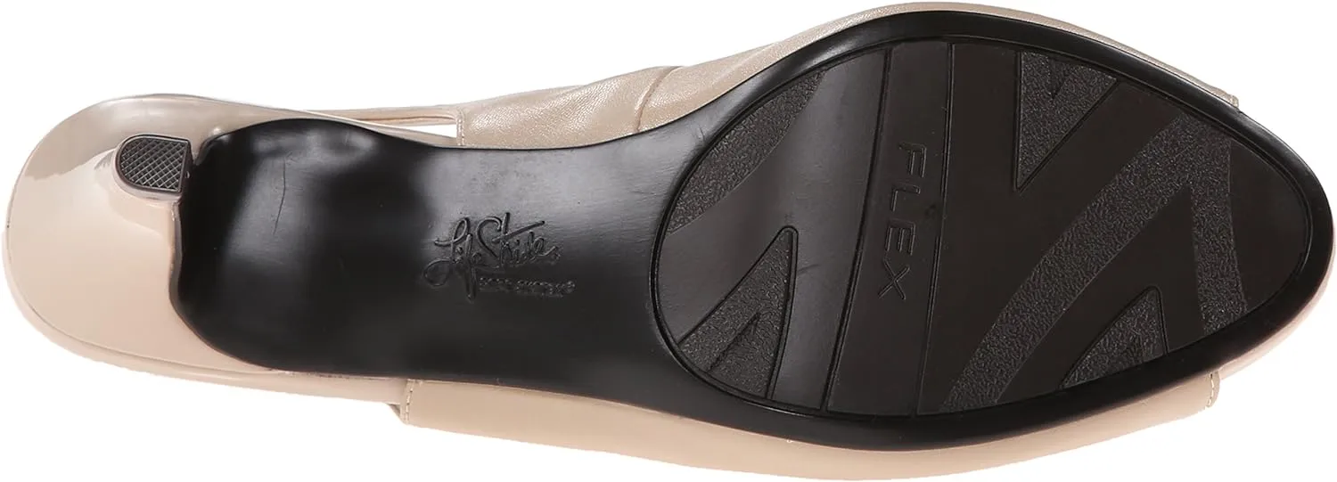 LifeStride Women's Teller Slingbacks Tender Dress Sandals  Color Taupe Faux Leather Size 8.5M