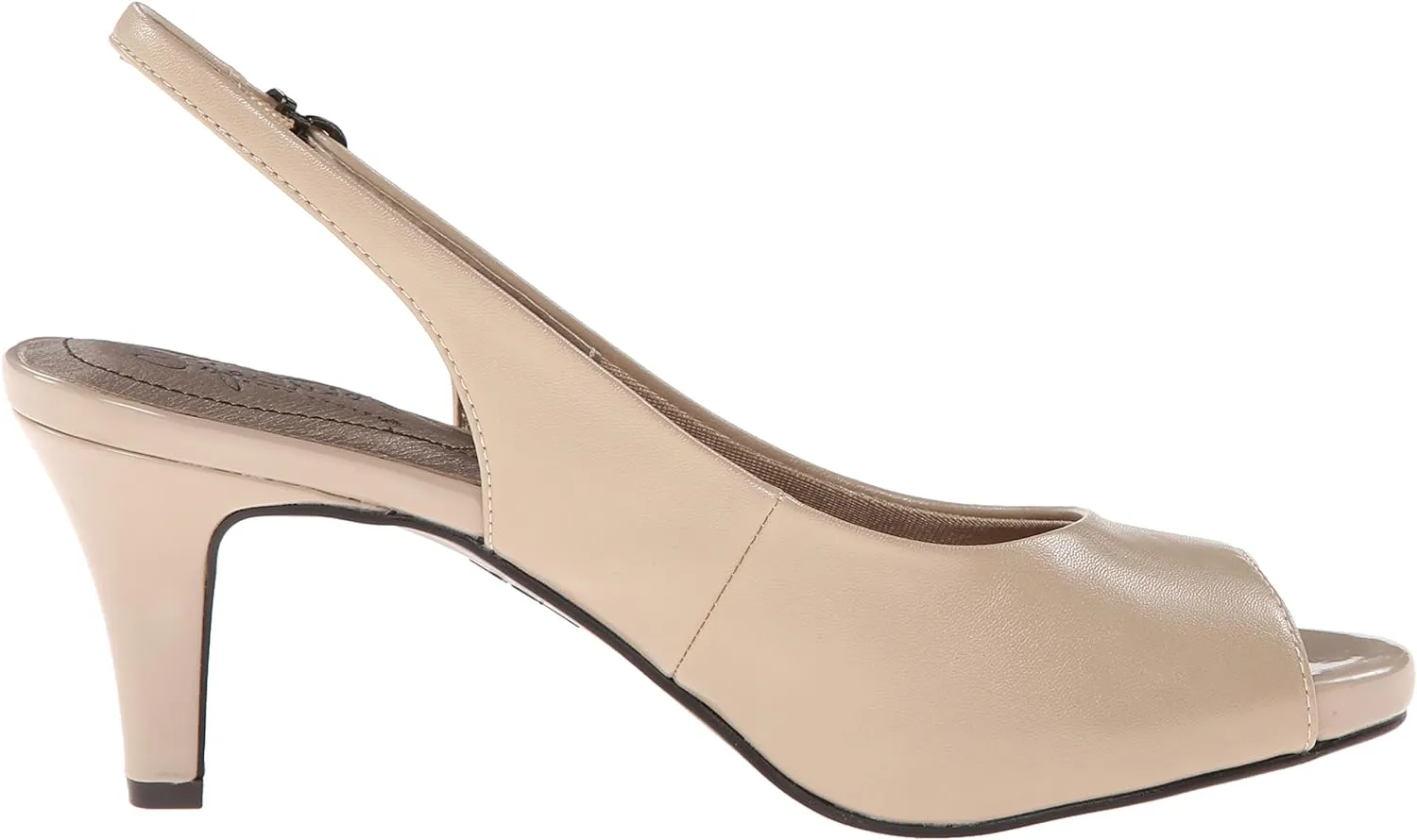 LifeStride Women's Teller Slingbacks Tender Dress Sandals  Color Taupe Faux Leather Size 8.5M