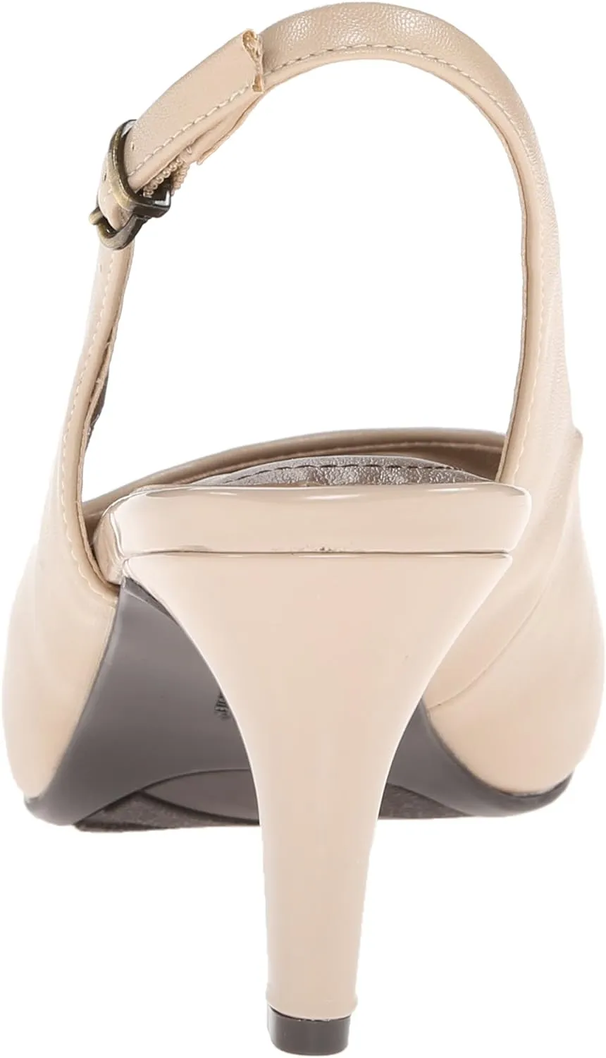 LifeStride Women's Teller Slingbacks Tender Dress Sandals  Color Taupe Faux Leather Size 8.5M