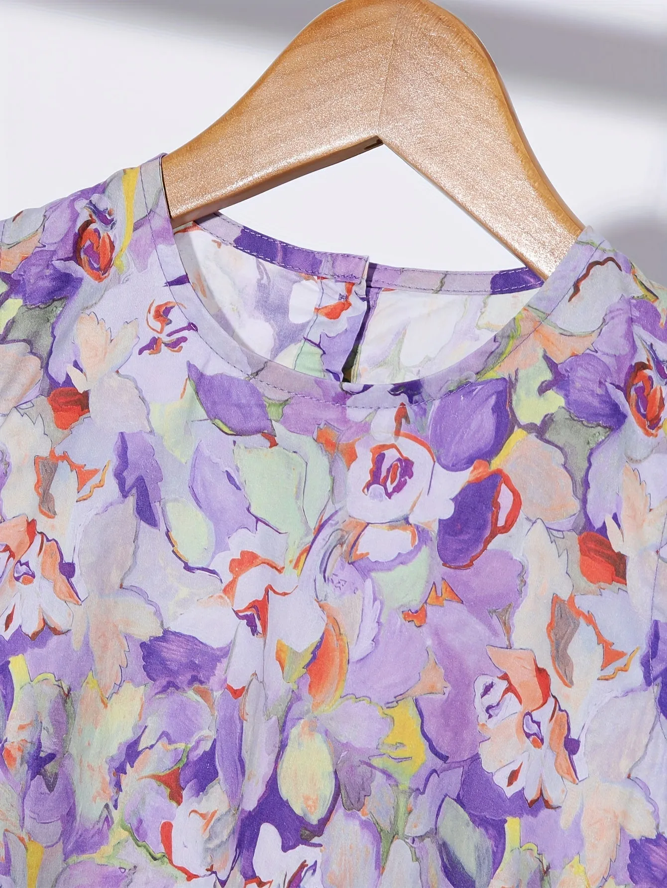 Lively Purple Floral Girls Swing Dress - Soft Cotton, Sleeveless Design for Summer Adventures - Perfect Outdoor Vacation Wear