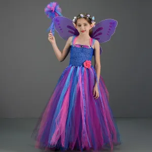 Magic Wonderland Dress Halloween cosplay costumes Girl's flower suspender mesh princess dress Carnival Birthday Banquet Halloween Dress Dress