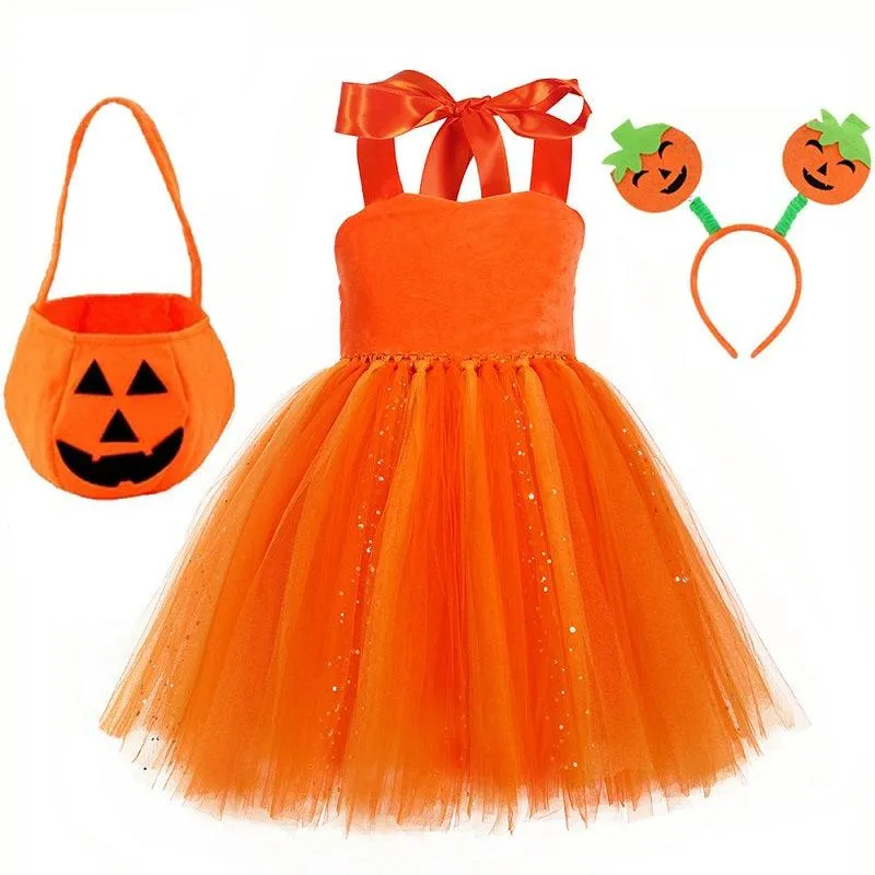 Magical Festivities - Halloween Pumpkin Dress for Girls Pumpkin Fairy Girls' Costume