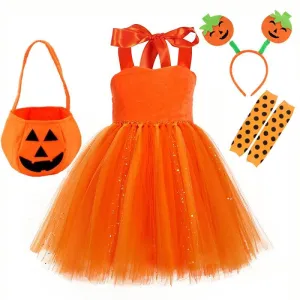 Magical Festivities - Halloween Pumpkin Dress for Girls Pumpkin Fairy Girls' Costume