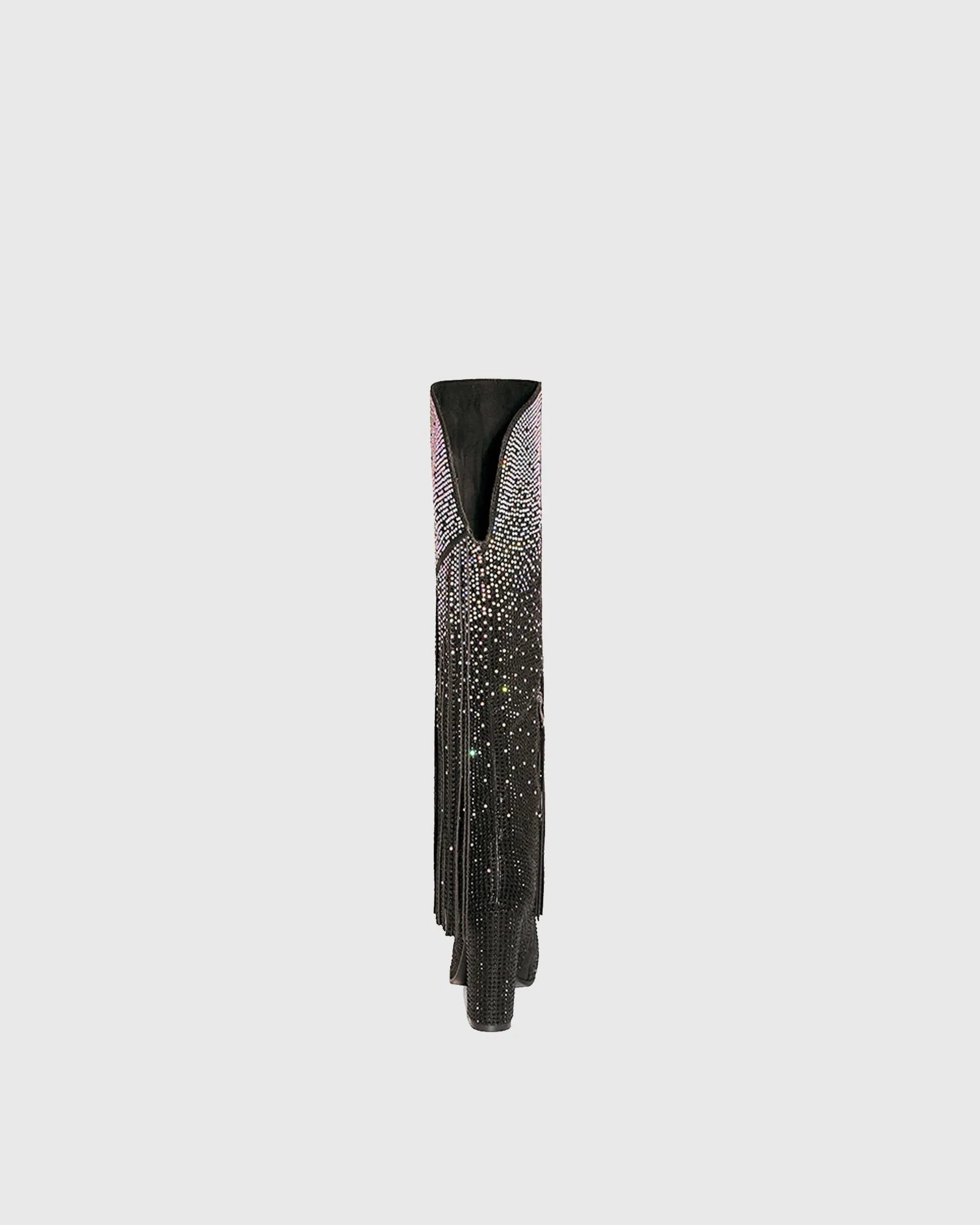 Marica Starry Rhinestone Fringe Knee High Boots