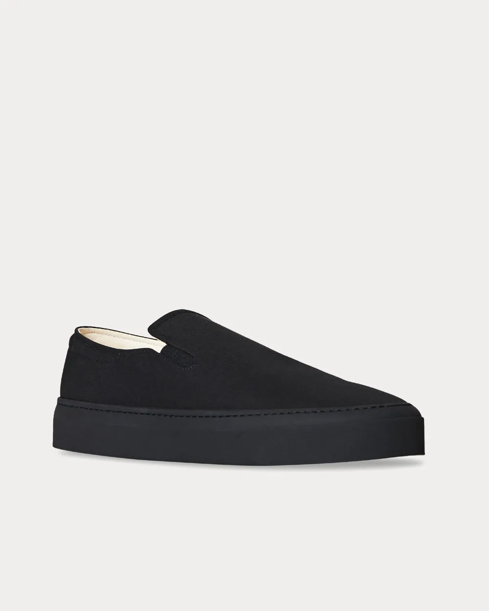 Marie H Canvas Black Slip On Sneakers