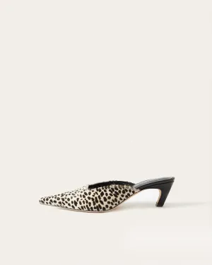 Mathilde Mule Pony Polkadot Black   White
