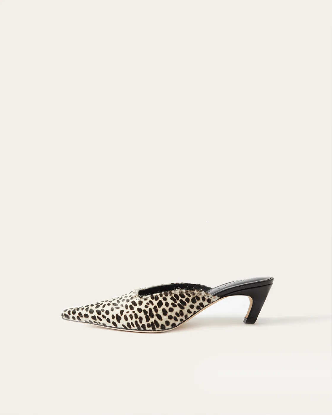 Mathilde Mule Pony Polkadot Black   White