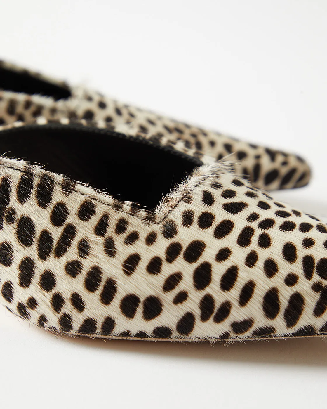 Mathilde Mule Pony Polkadot Black   White