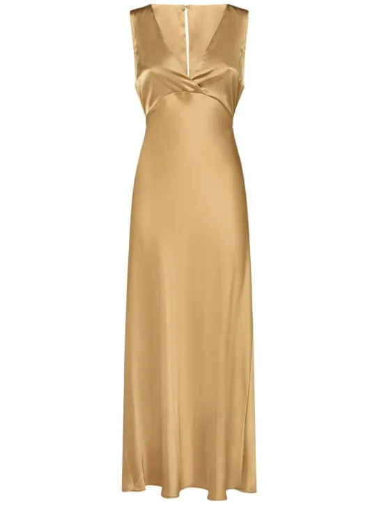 Max Mara   Lazio satin long dress 