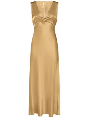 Max Mara   Lazio satin long dress 