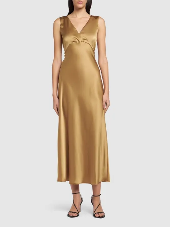 Max Mara   Lazio satin long dress 