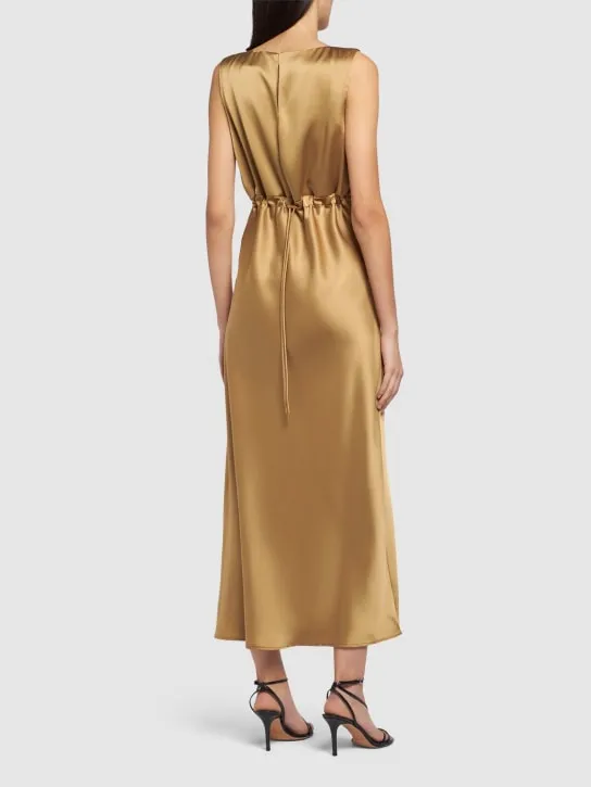 Max Mara   Lazio satin long dress 