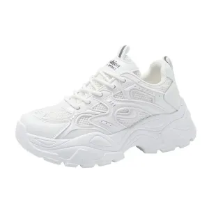 Merendy Cherokee Round toe lace-up Platform chunky white 90s platform sneakers