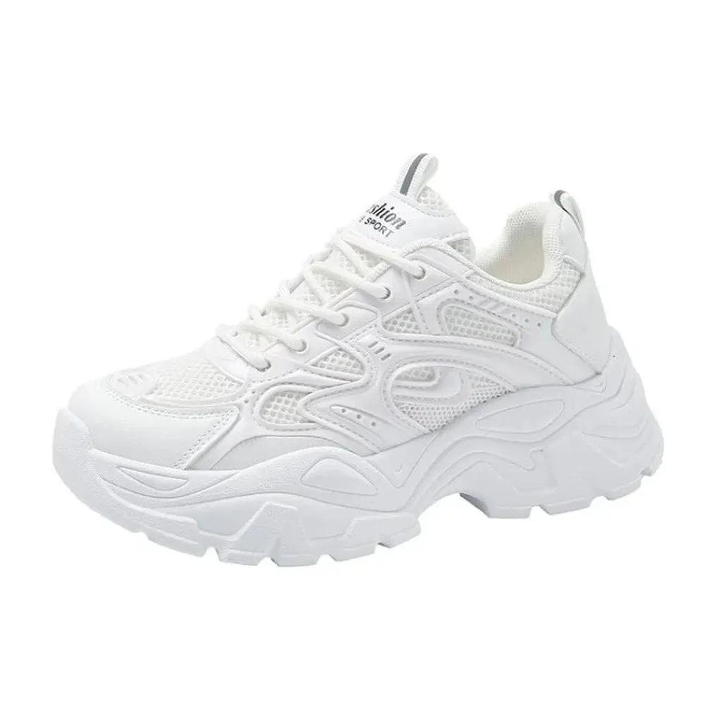 Merendy Cherokee Round toe lace-up Platform chunky white 90s platform sneakers