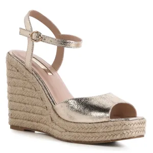 Metallic Gold Wedge Sandal