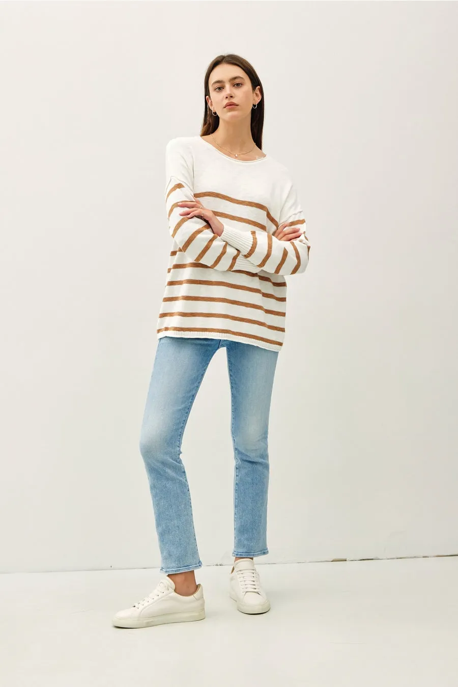 MIDNIGHT DREAMS STRIPED SWEATER