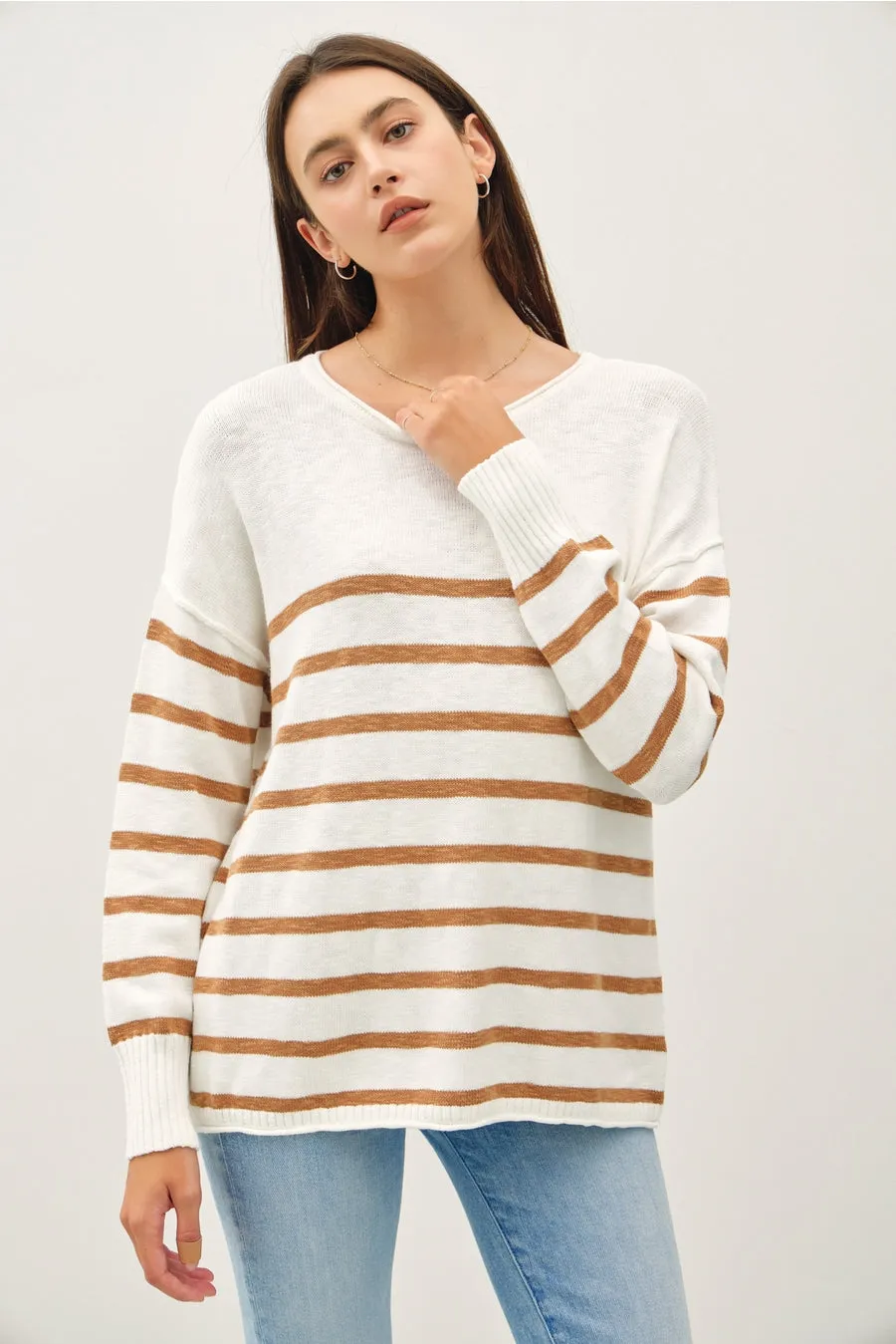 MIDNIGHT DREAMS STRIPED SWEATER