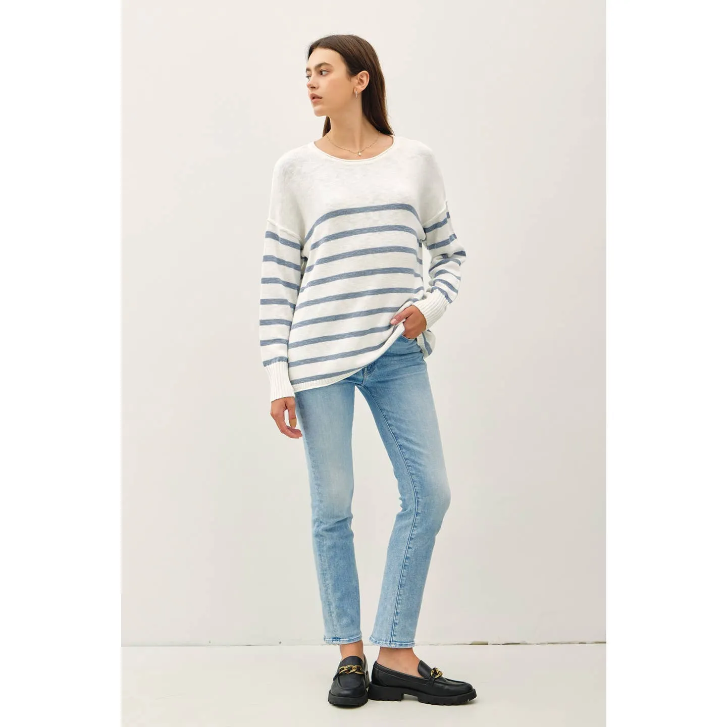 MIDNIGHT DREAMS STRIPED SWEATER