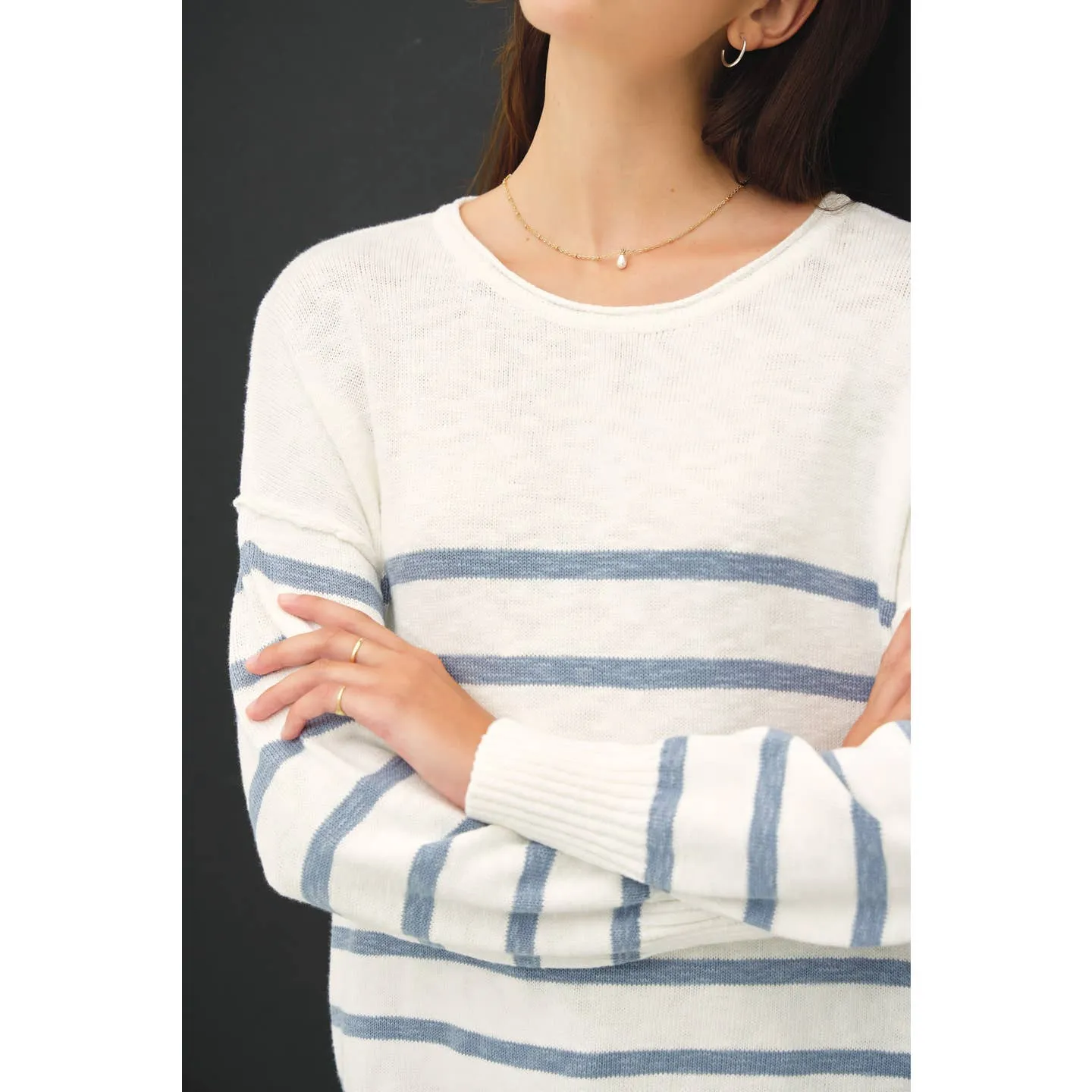 MIDNIGHT DREAMS STRIPED SWEATER