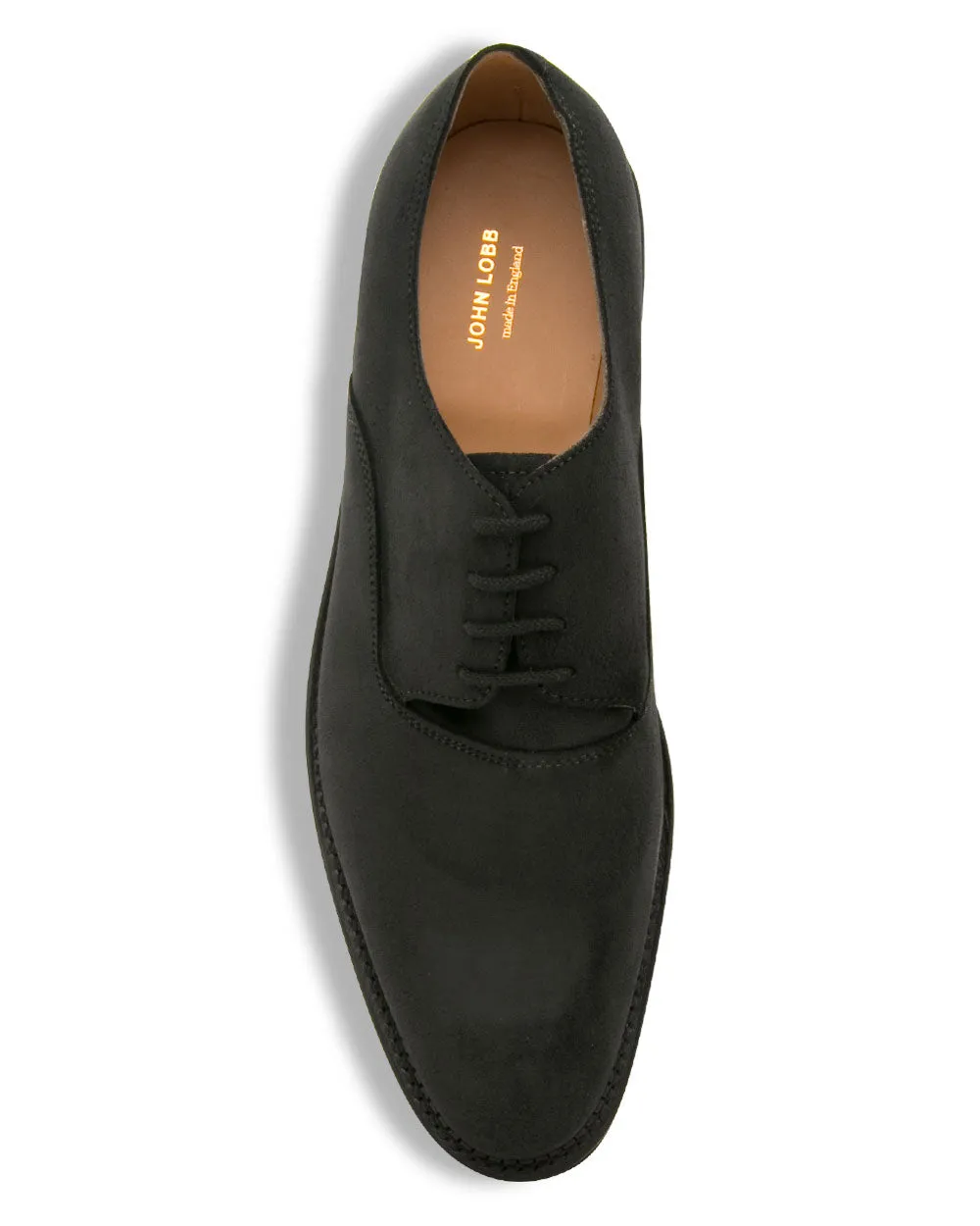 Milton Waxed Suede Derby in Black