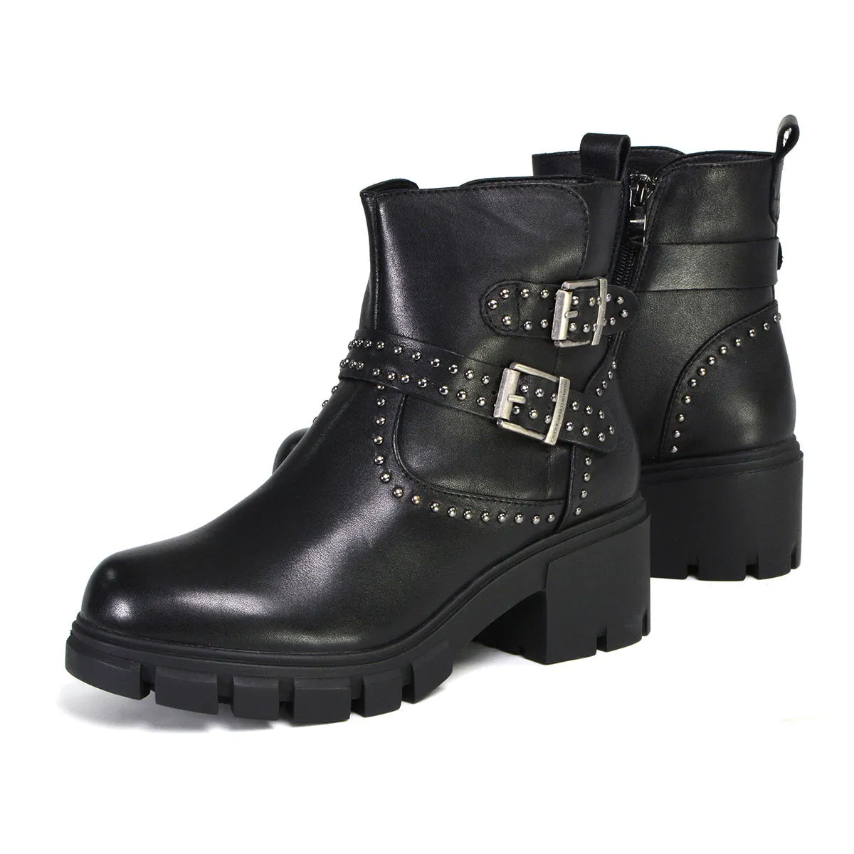 Milwaukee Leather Women's Siren Premium Black Studded Fashion Boots w/