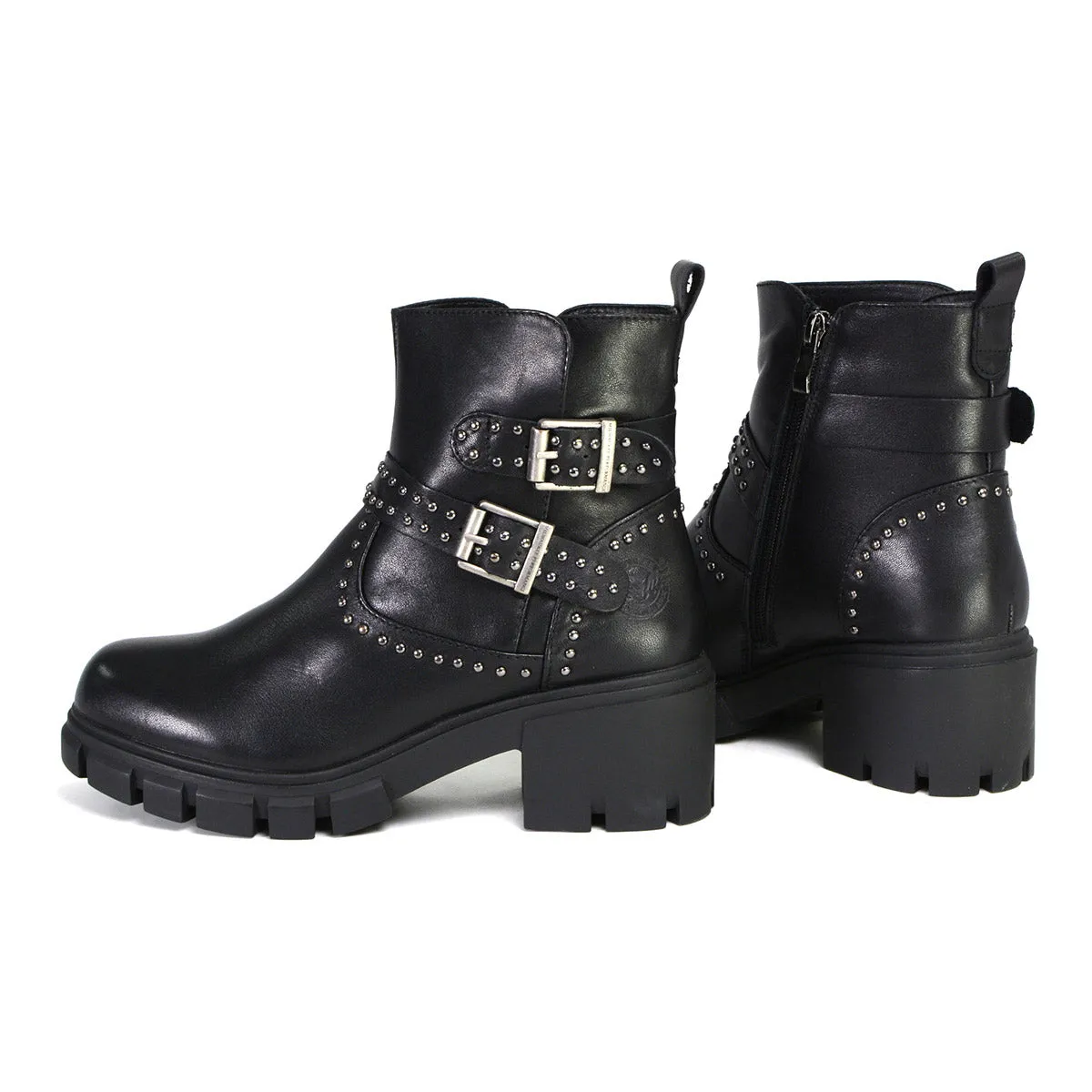 Milwaukee Leather Women's Siren Premium Black Studded Fashion Boots w/