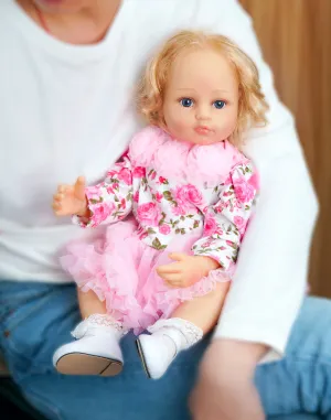 MNMJ Lifelike Reborn Baby Dolls - 22-inch Soft Body Realistic Newborn Baby Dolls Silicone Full Body Real Life Baby Dolls with Feeding Kit Toys Accessories for Ages 3  Year old Girls or Collection