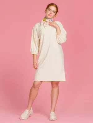 Nancy Dress Creme Dot