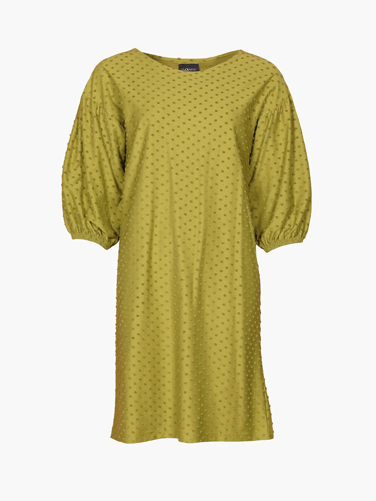 Nancy Dress Olive Dot