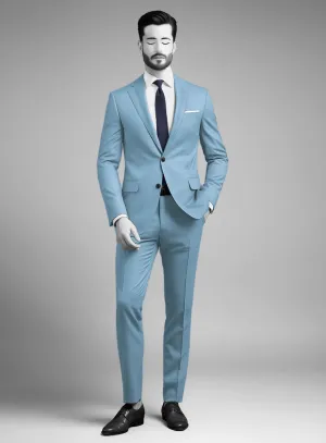 Napolean Taj Blue Wool Suit