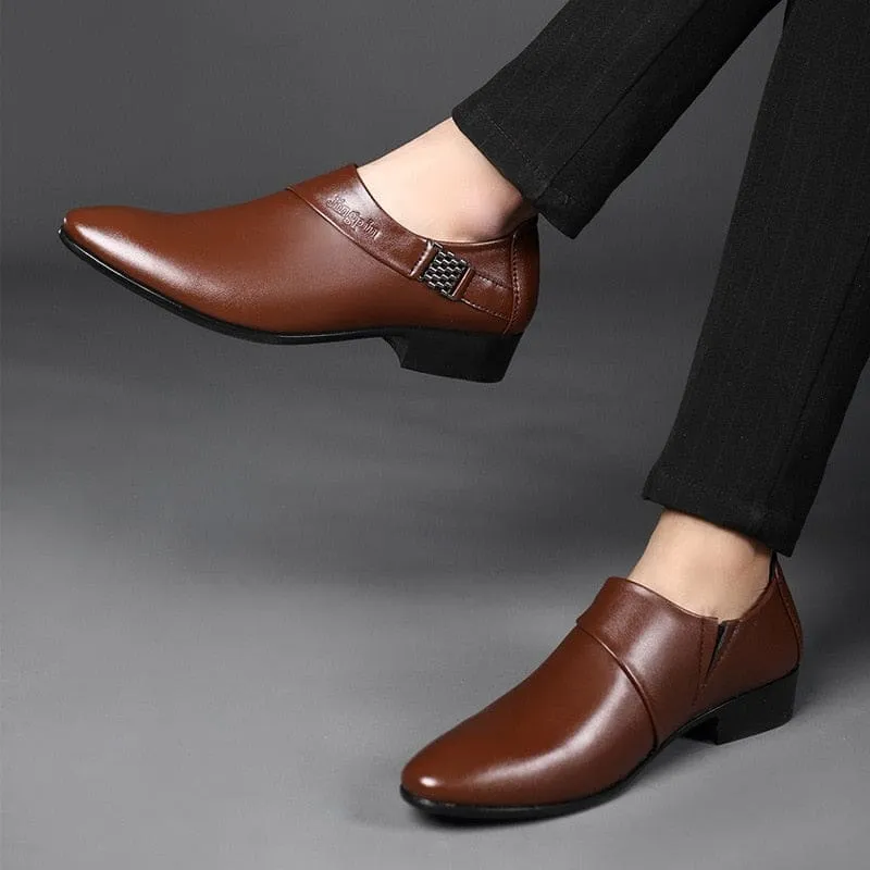 New PU Leather Business Oxfords Formal Dress Men Shoes