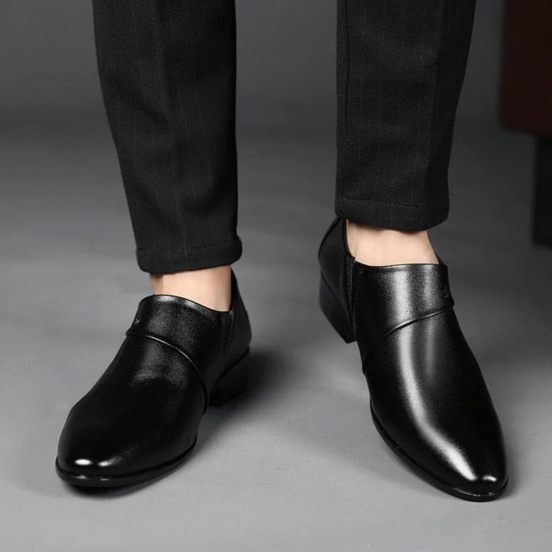 New PU Leather Business Oxfords Formal Dress Men Shoes