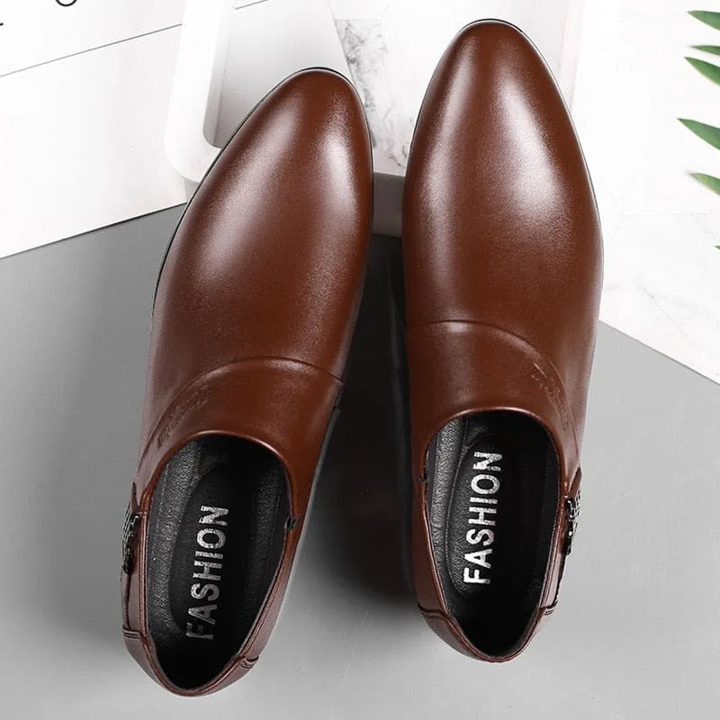 New PU Leather Business Oxfords Formal Dress Men Shoes