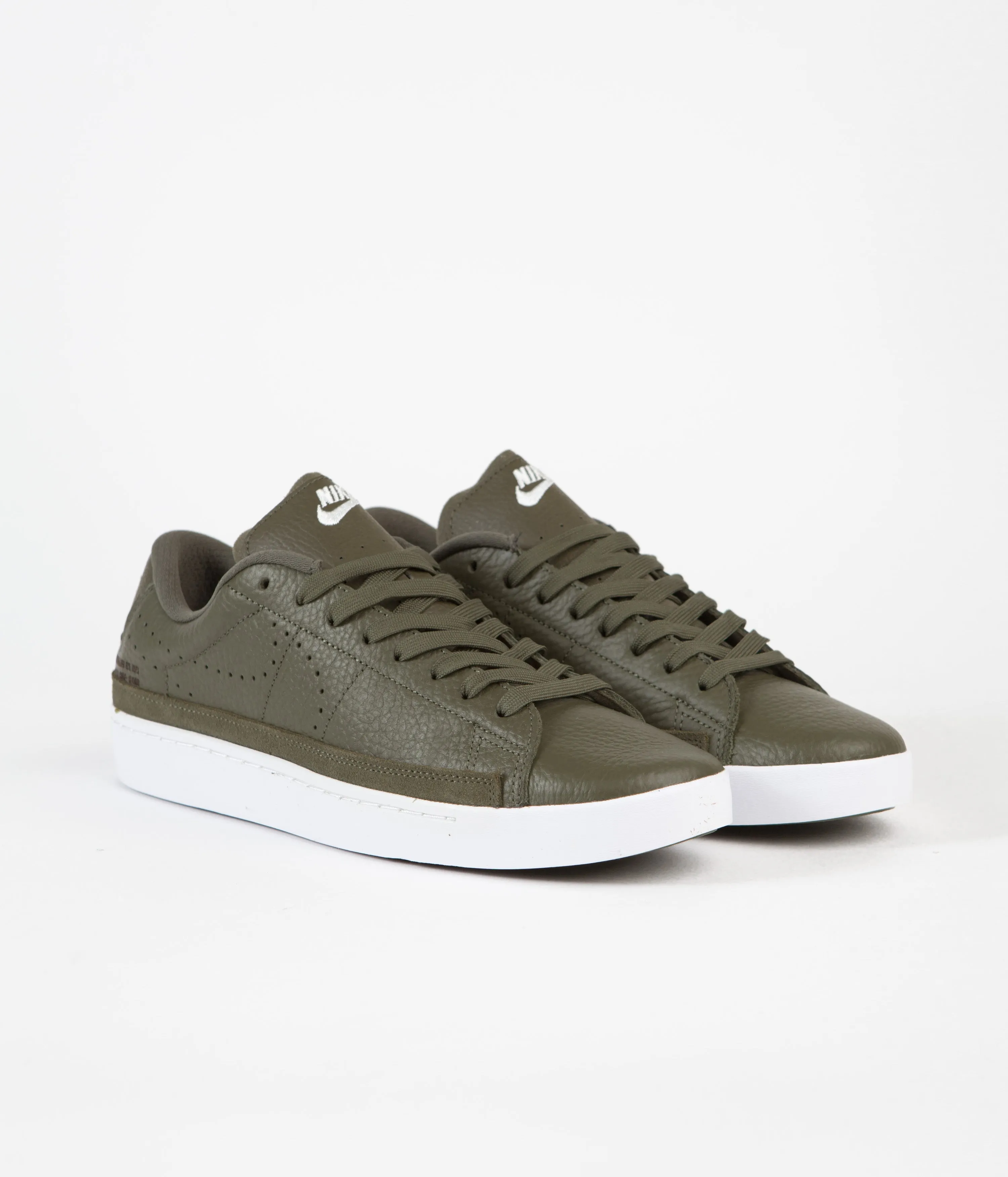 Nike Blazer Low X Shoes - Medium Olive / Sail - White - White