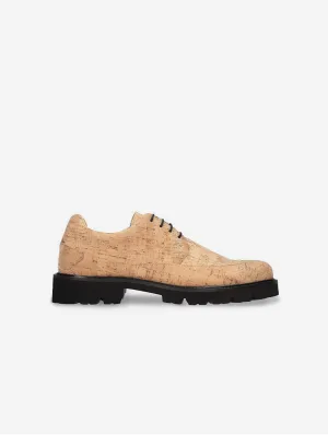Nolan Men's Vegan Cork Derby Shoes | Brown