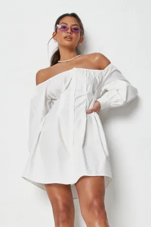Off Shoulder Mini Relaxed Dress