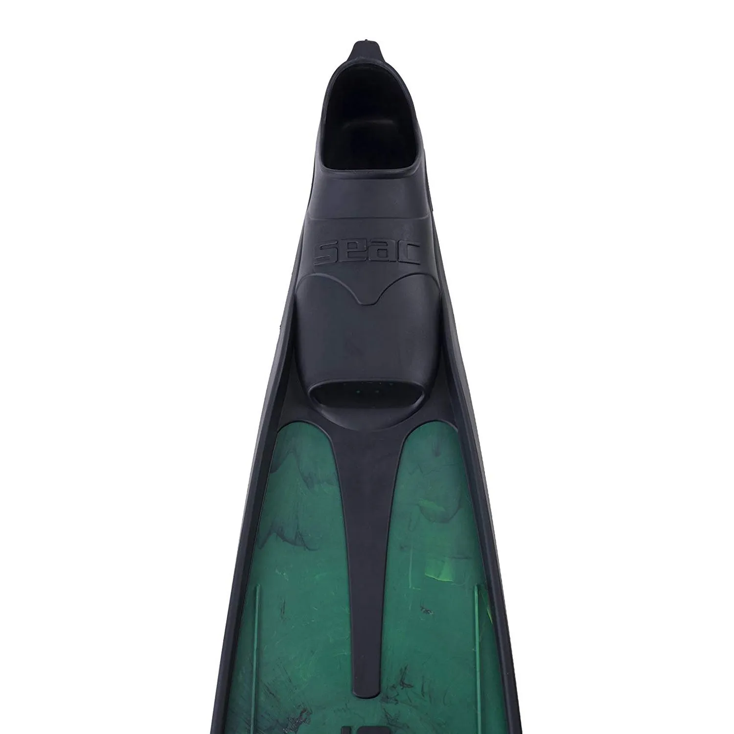 Open Box Seac Shout Camo Long Free Diving Soft and Powerful Fins for Spearfishing, Green, Size: 39/40 EU (6.5-7)
