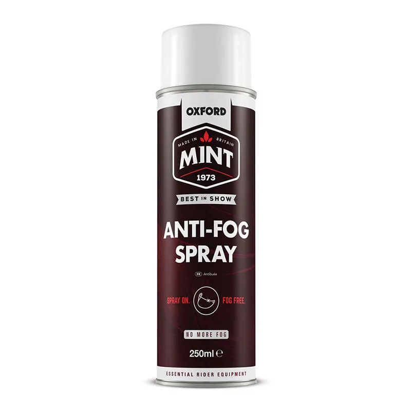 OXFORD MINT ANTI-FOG VISOR /GOGGLE SPRAY 250ml