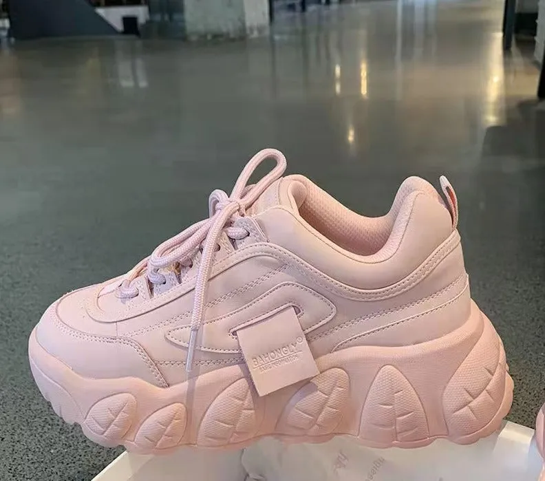 Pastel Pink Chunky Sneakers