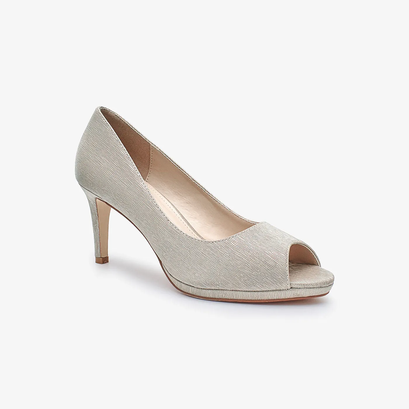 Peep-Toe Platform Heels